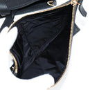 VERSACE Tote Bag Leather 2way Black Gold Auth 118739A-21