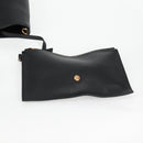 VERSACE Tote Bag Leather 2way Black Gold Auth 118741A-21