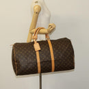 LOUIS VUITTON Monogram Keepall 55 Boston Bag M41424 LV Auth 118742V-23