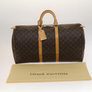 LOUIS VUITTON Monogram Keepall 55 Boston Bag M41424 LV Auth 118742V-12