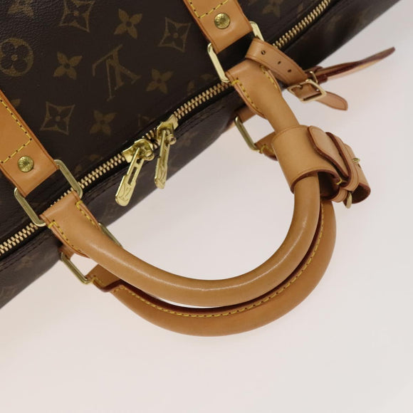 LOUIS VUITTON Monogram Keepall 55 Boston Bag M41424 LV Auth 118742V