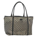 GUCCI GG Crystal Tote Bag Coated Canvas Navy Gold 197953 Auth 118745-1