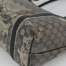 GUCCI GG Crystal Tote Bag Coated Canvas Navy Gold 197953 Auth 118745-9