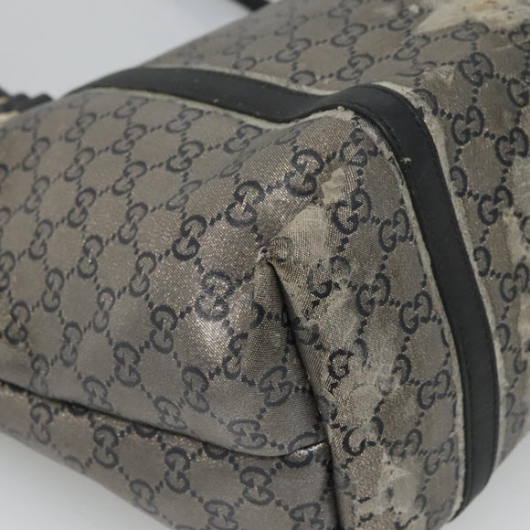 GUCCI GG Crystal Tote Bag Coated Canvas Navy Gold 197953 Auth 118745