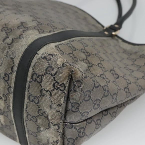 GUCCI GG Crystal Tote Bag Coated Canvas Navy Gold 197953 Auth 118745