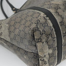 GUCCI GG Crystal Tote Bag Coated Canvas Navy Gold 197953 Auth 118745-16