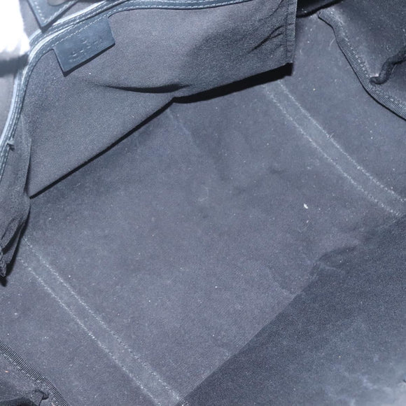 GUCCI GG Crystal Tote Bag Coated Canvas Navy Gold 197953 Auth 118745