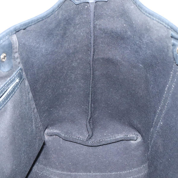 GUCCI GG Crystal Tote Bag Coated Canvas Navy Gold 197953 Auth 118745