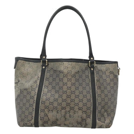 GUCCI GG Crystal Tote Bag Coated Canvas Navy Gold 197953 Auth 118745 - 0