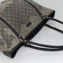 GUCCI GG Crystal Tote Bag Coated Canvas Navy Gold 197953 Auth 118745-6