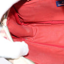 BURBERRY Nova Check Blue Label Shoulder Bag Canvas Beige Silver Auth 118746-19