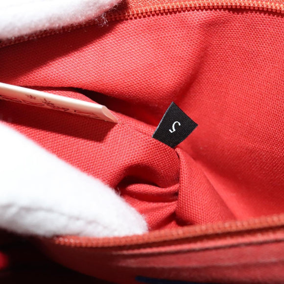 BURBERRY Nova Check Blue Label Shoulder Bag Canvas Beige Silver Auth 118746