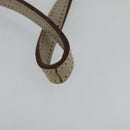 BURBERRY Nova Check Blue Label Shoulder Bag Canvas Beige Silver Auth 118746-9