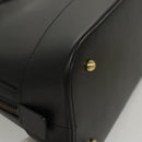 BURBERRY Hand Bag Leather Gold Black Auth 118748-9
