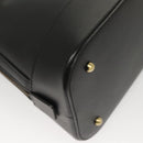 BURBERRY Hand Bag Leather Gold Black Auth 118748-15