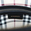 BURBERRY Hand Bag Leather Gold Black Auth 118748-18
