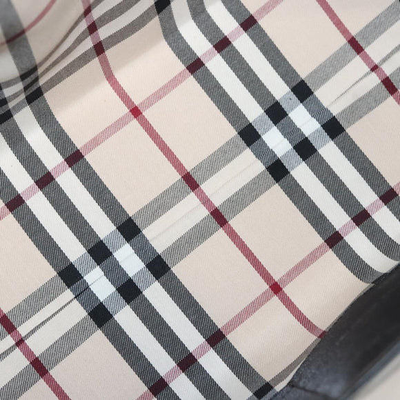 BURBERRY Hand Bag Leather Gold Black Auth 118748