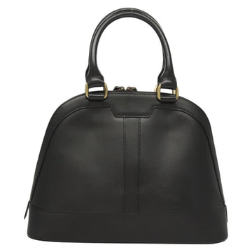 BURBERRY Hand Bag Leather Gold Black Auth 118748 - 0