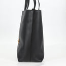VERSACE Tote Bag Leather 2way Black Gold Auth 118750V-4