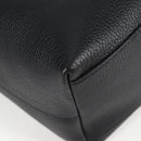 VERSACE Tote Bag Leather 2way Black Gold Auth 118751A-10