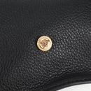 VERSACE Tote Bag Leather 2way Black Gold Auth 118752M-22