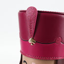 kate spade Soldier Shoulder Bag Leather Purple Gold Auth 118754V-18
