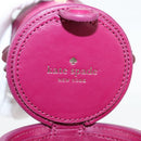 kate spade Soldier Shoulder Bag Leather Purple Gold Auth 118754V-9