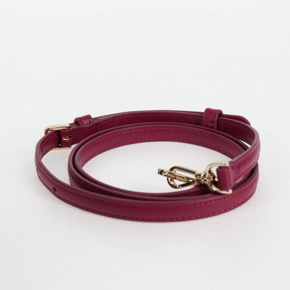 kate spade Soldier Shoulder Bag Leather Purple Gold Auth 118754V