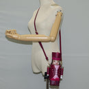 kate spade Soldier Shoulder Bag Leather Purple Gold Auth 118754V-24