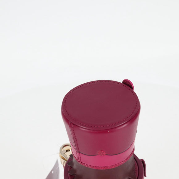 kate spade Soldier Shoulder Bag Leather Purple Gold Auth 118754V