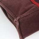 HERMES Fourre Tout PM Tote Bag Canvas Wine Red Auth 118757-16
