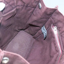 HERMES Fourre Tout PM Tote Bag Canvas Wine Red Auth 118757-17