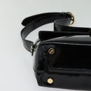 Salvatore Ferragamo Gancini Shoulder Bag Leather Black Gold Auth 118764-9