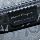 Salvatore Ferragamo Gancini Shoulder Bag Leather Black Gold Auth 118764-12