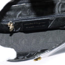 Salvatore Ferragamo Gancini Shoulder Bag Leather Black Gold Auth 118764-11