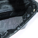 Salvatore Ferragamo Gancini Shoulder Bag Leather Black Gold Auth 118764-18