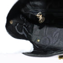 Salvatore Ferragamo Gancini Shoulder Bag Leather Black Gold Auth 118764-19