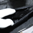 Salvatore Ferragamo Gancini Shoulder Bag Leather Black Gold Auth 118764-20