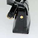 Salvatore Ferragamo Gancini Shoulder Bag Leather Black Gold Auth 118764-4