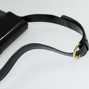 Salvatore Ferragamo Gancini Shoulder Bag Leather Black Gold Auth 118764-7