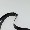 Salvatore Ferragamo Gancini Shoulder Bag Leather Black Gold Auth 118764-8