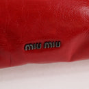 Miu Miu Chain Shoulder Bag Leather Red Auth 118770V-18