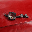 Miu Miu Chain Shoulder Bag Leather Red Auth 118770V-19