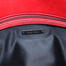 Miu Miu Chain Shoulder Bag Leather Red Auth 118770V-20
