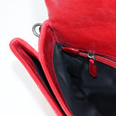 Miu Miu Chain Shoulder Bag Leather Red Auth 118770V-22