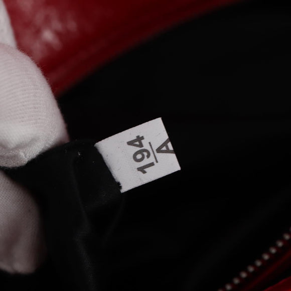 Miu Miu Chain Shoulder Bag Leather Red Auth 118770V