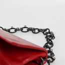 Miu Miu Chain Shoulder Bag Leather Red Auth 118770V-14