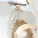 PRADA Hand Bag Vinyl Clear Beige Auth 118773-19