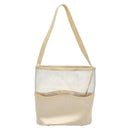 PRADA Hand Bag Vinyl Clear Beige Auth 118773-13