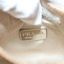 PRADA Hand Bag Vinyl Clear Beige Auth 118773-21
